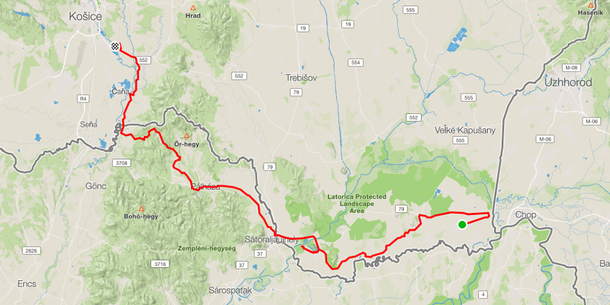 SK TOUR - na bicykloch cez Slovensko, 1. etapa: Čierna nad Tisou - Košice