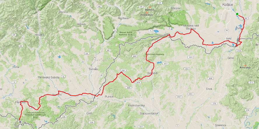 SK TOUR - na bicykloch cez Slovensko, 2. etapa: Košice - Šiatorská Bukovinka