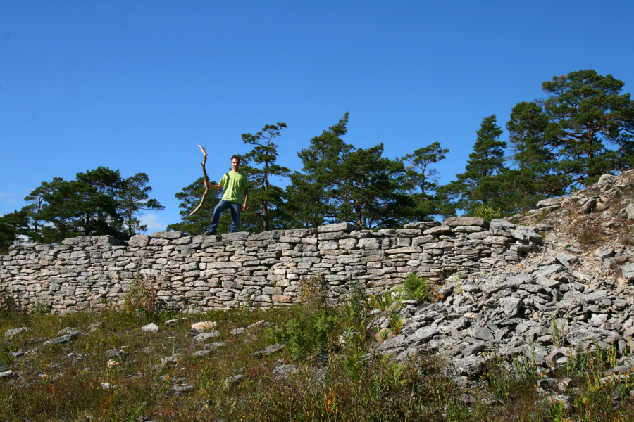 pozostatky vikingského opevnenie na Gotlande