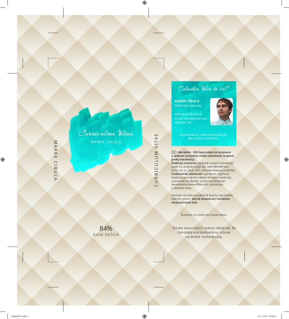 The most creative CV ever? Try a chocolate resume! 7